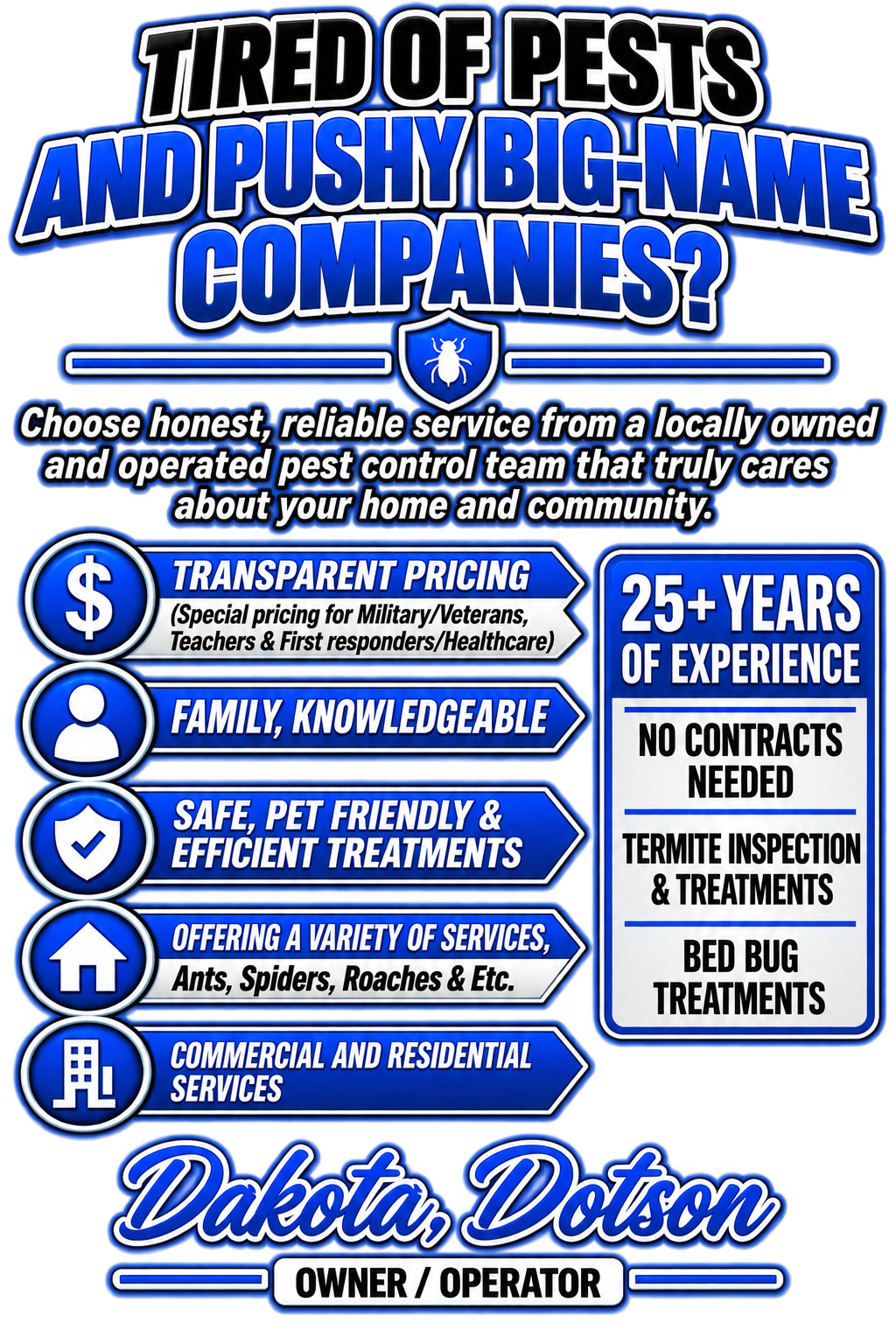 Reliable Pest Control services and information